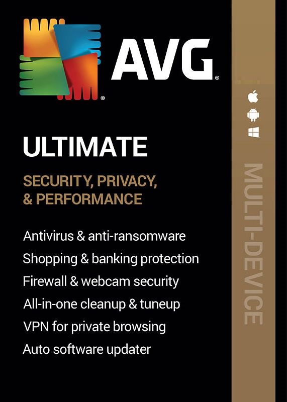 AVG Ultimate Multi-Device (3 Devices, 1 Year) - AVG PC, Android, Mac, iOS - Key GLOBAL