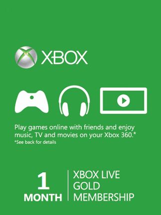 Xbox Live GOLD Subscription Card 1 Month Xbox Live GLOBAL